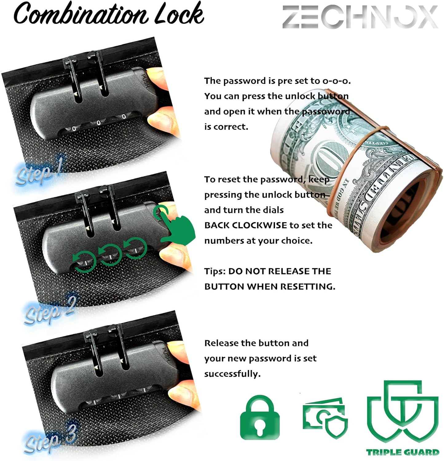 Fireproof Document Bag with Lock F894