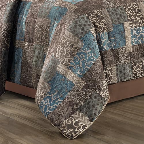 9-Piece King Jacquard Comforter Set with Euro Shams, Bedskirt, Decorative Pillow L80481