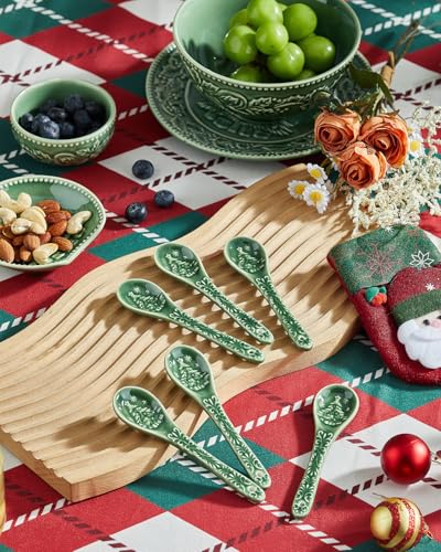 Green Ceramic Spoons Set of 6 A962389