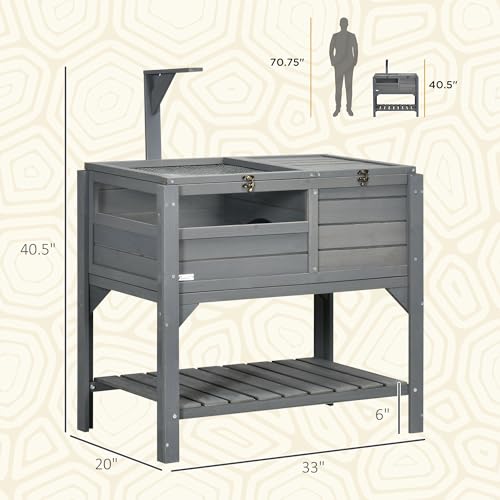 Gray Tortoise Enclosure with Shelf Storage U433612
