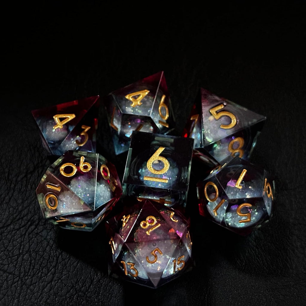7 PCS Floating Liquid Cores Polyhedral Dice Set V7886
