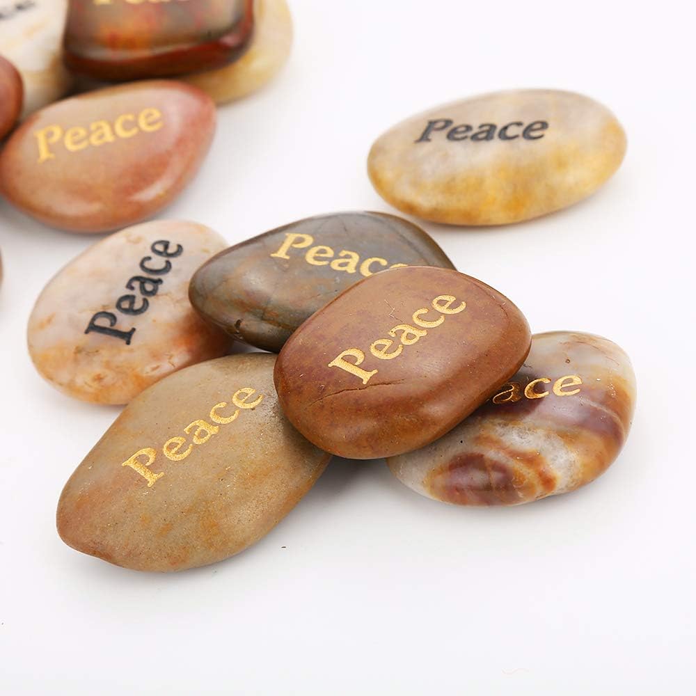 50 PCS Engraved Stones, 2"-3" Each B101394