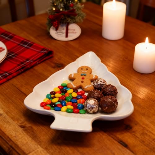 Christmas Tree Shaped Porcelain Dish Serving Tray M88559