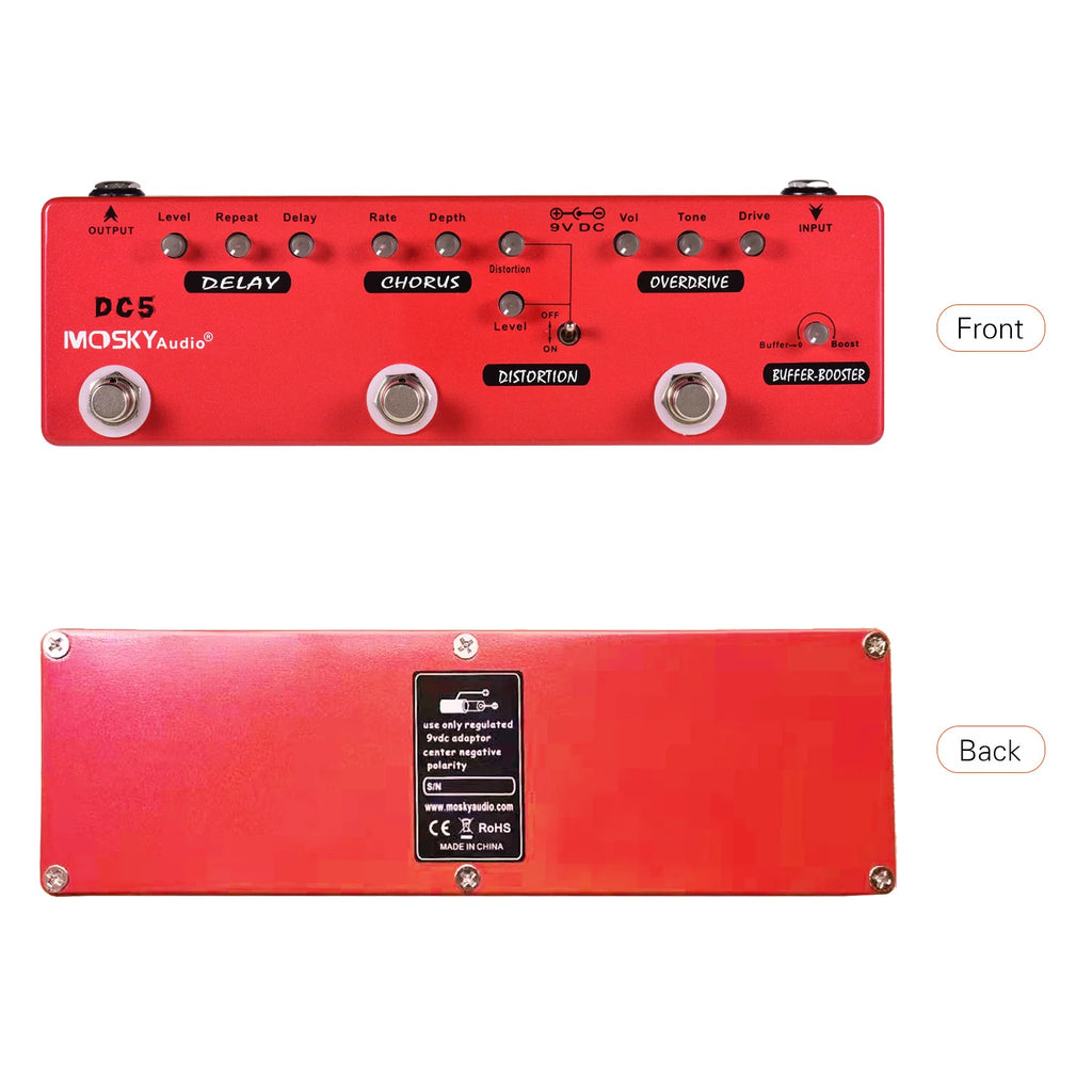 True Bypass Full Metal Shell Guitar Multi-Effects Pedal H310284