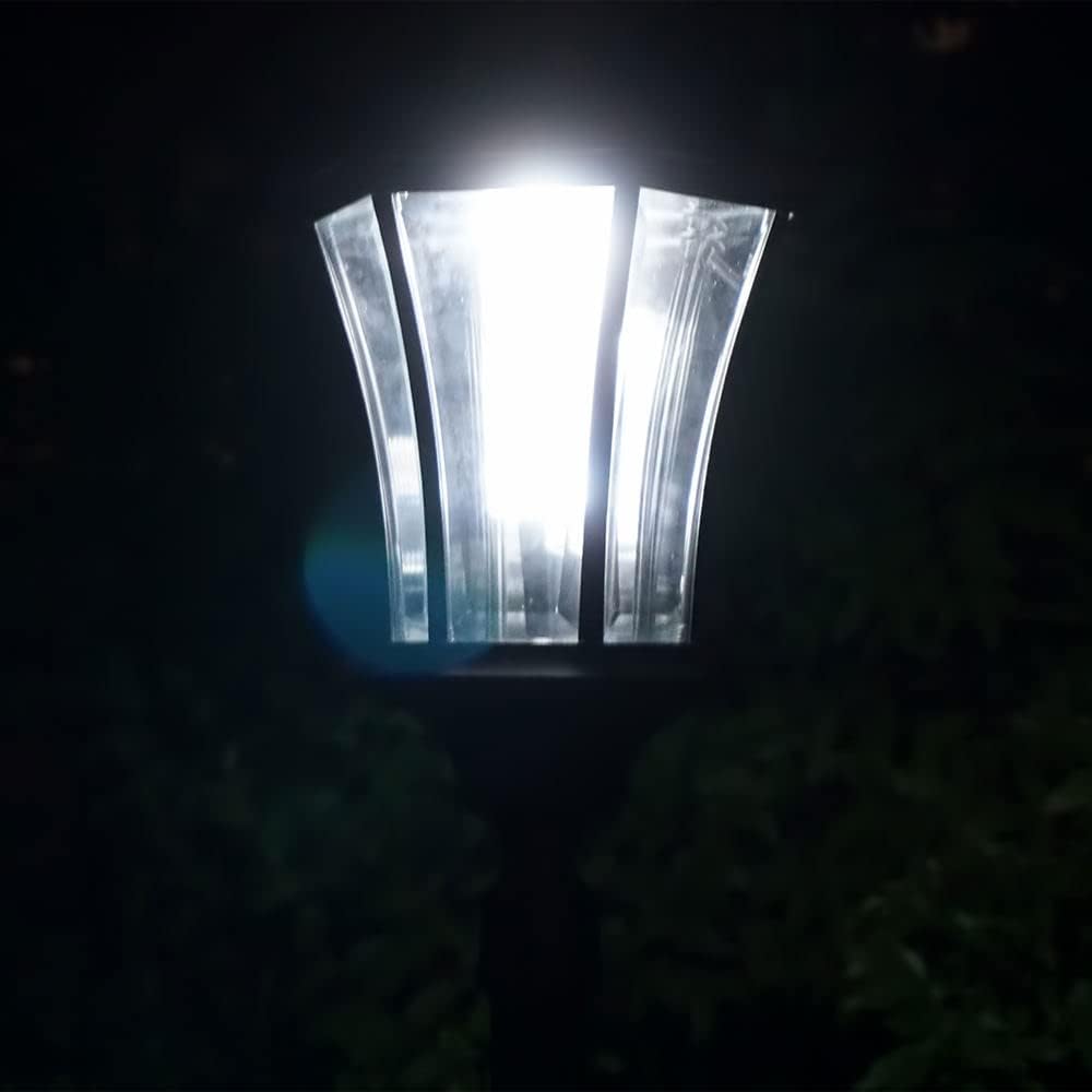 Black Solar Lamp Post with Planter Y374