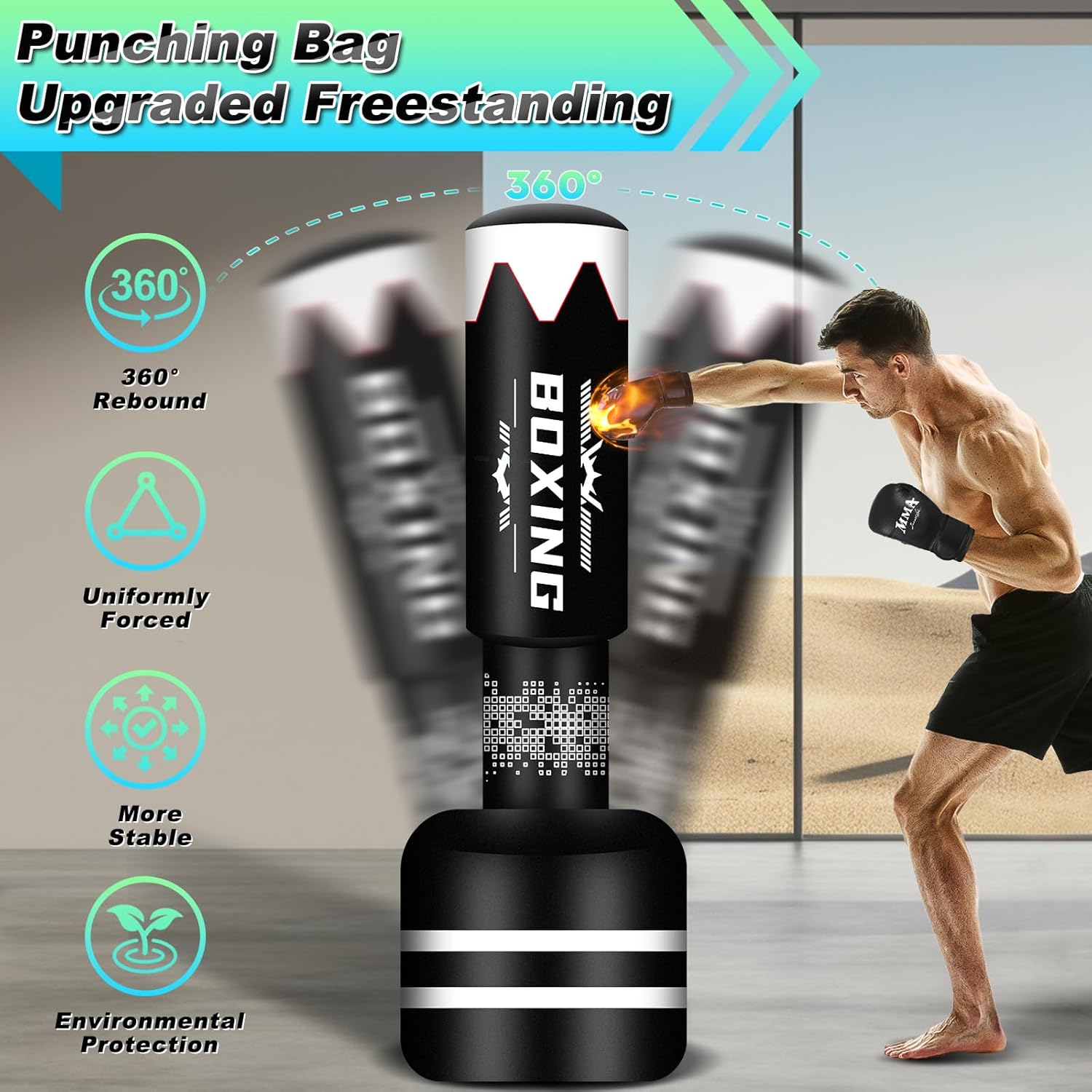 71'' Standing Punching Bag with Stand J297034