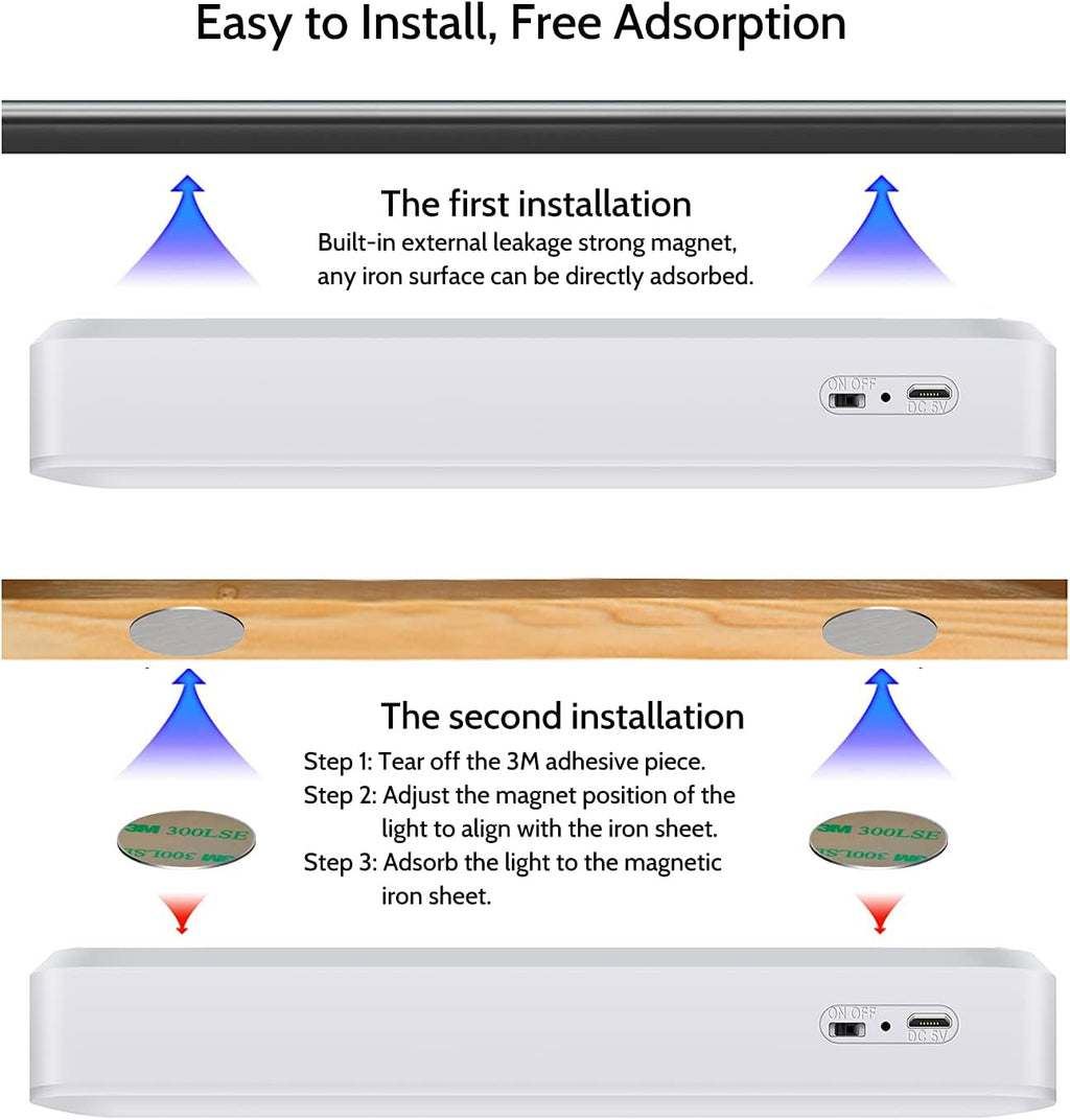 LED Dimmable Stick on Light with Rechargeable Battery K836996