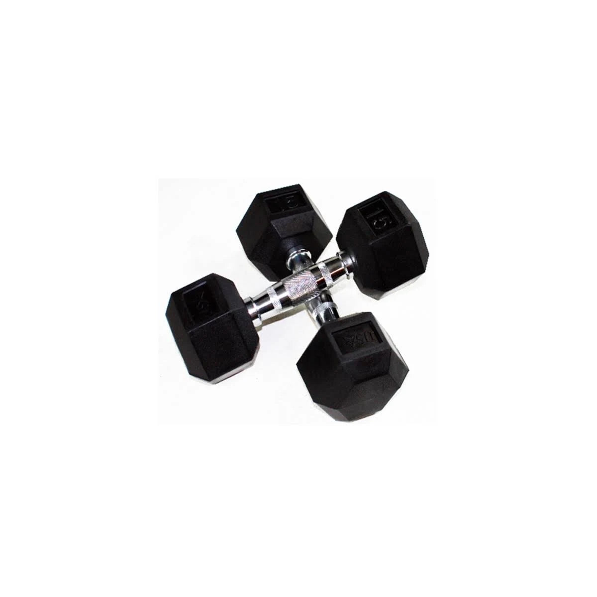 70 lbs Rubber Encased Hex Dumbbells P94626