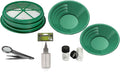 7pc Gold Prospecting Kit with Green Gold Pans J17693