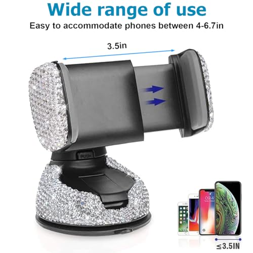 27PCS Bling Car Accessories Set with Reinestone Crystal Steering Wheel Cover U370