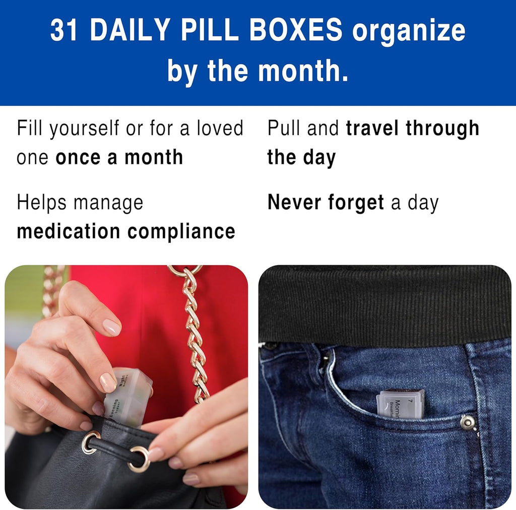 31 Day Pill Organizer, 4 Times a Day, Large K303