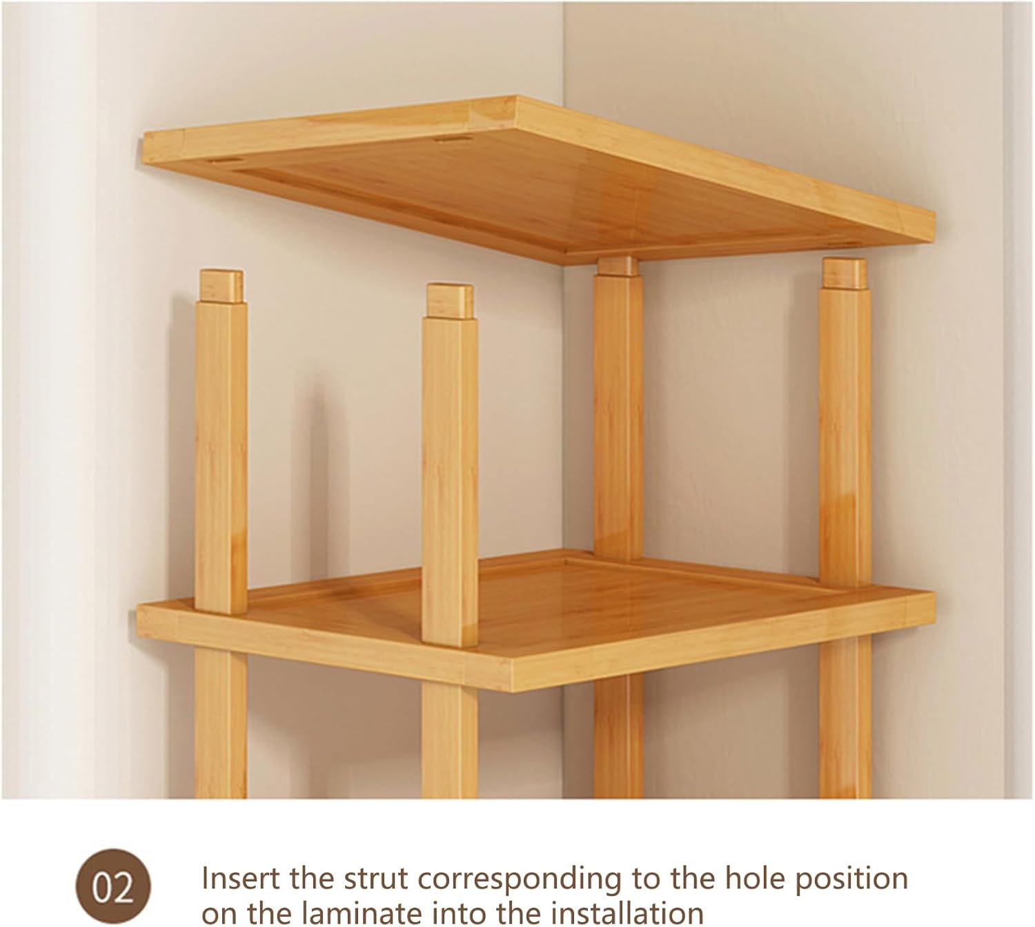 Bamboo 7-Tier Shoe Rack Storage Organizer Shelf W421518