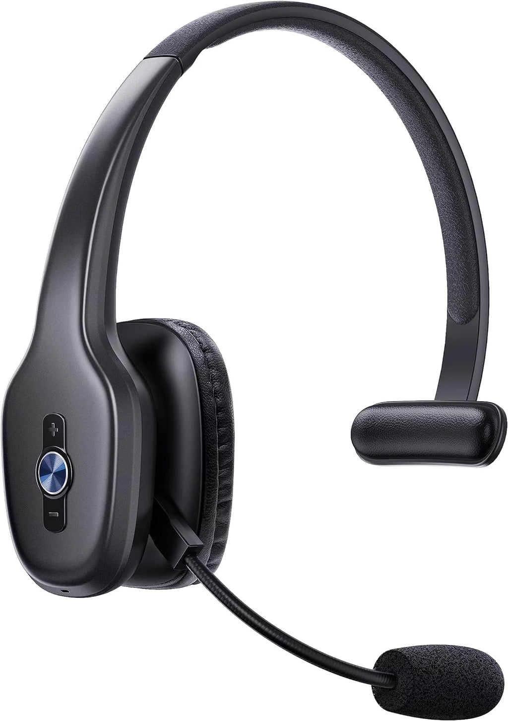 Bluetooth Headset with Noise Canceling Microphone, 60 Hours Working Time Wireless On-Ear Headset K37910