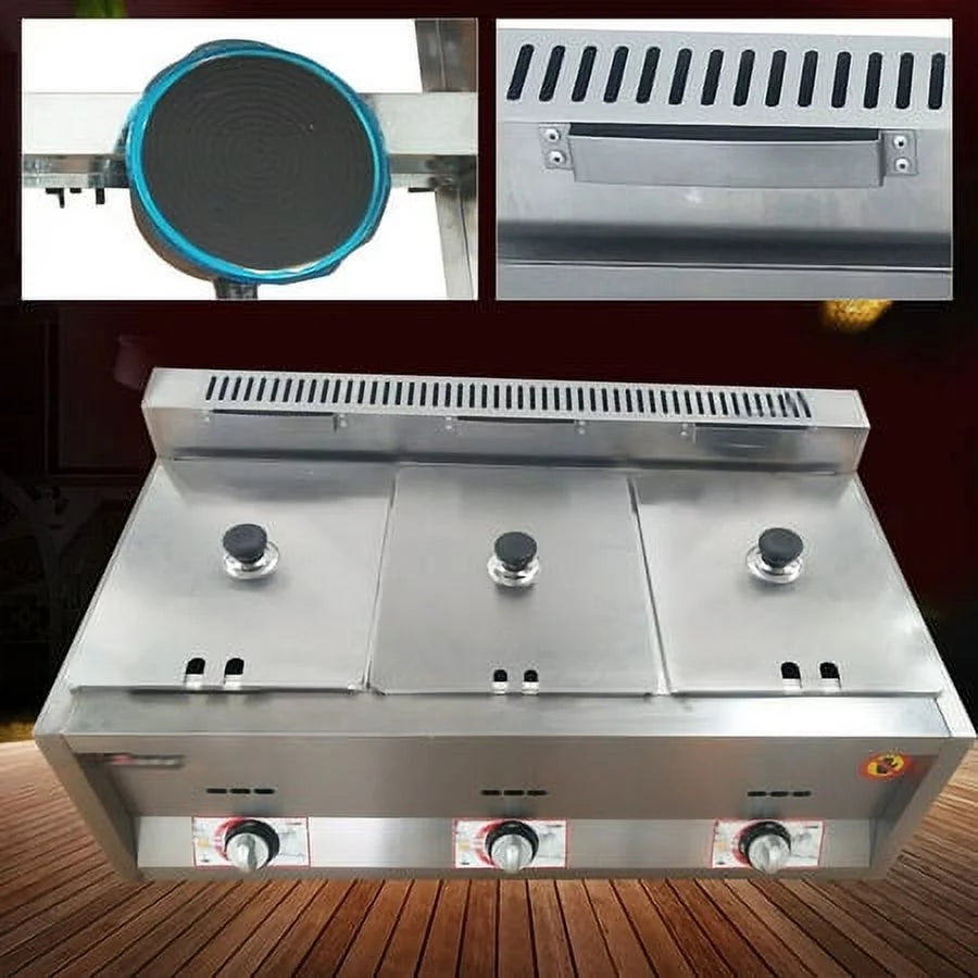 Commercial Propane Deep Fryer Countertop 18L Gas Fryer E863164