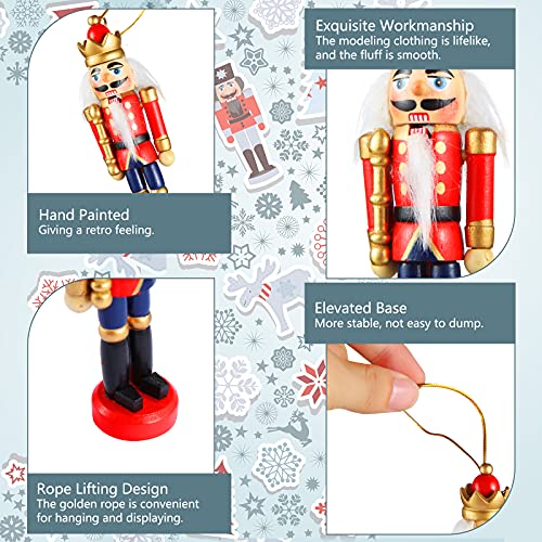12 Pcs Small Wooden Nutcracker Ornament R60792