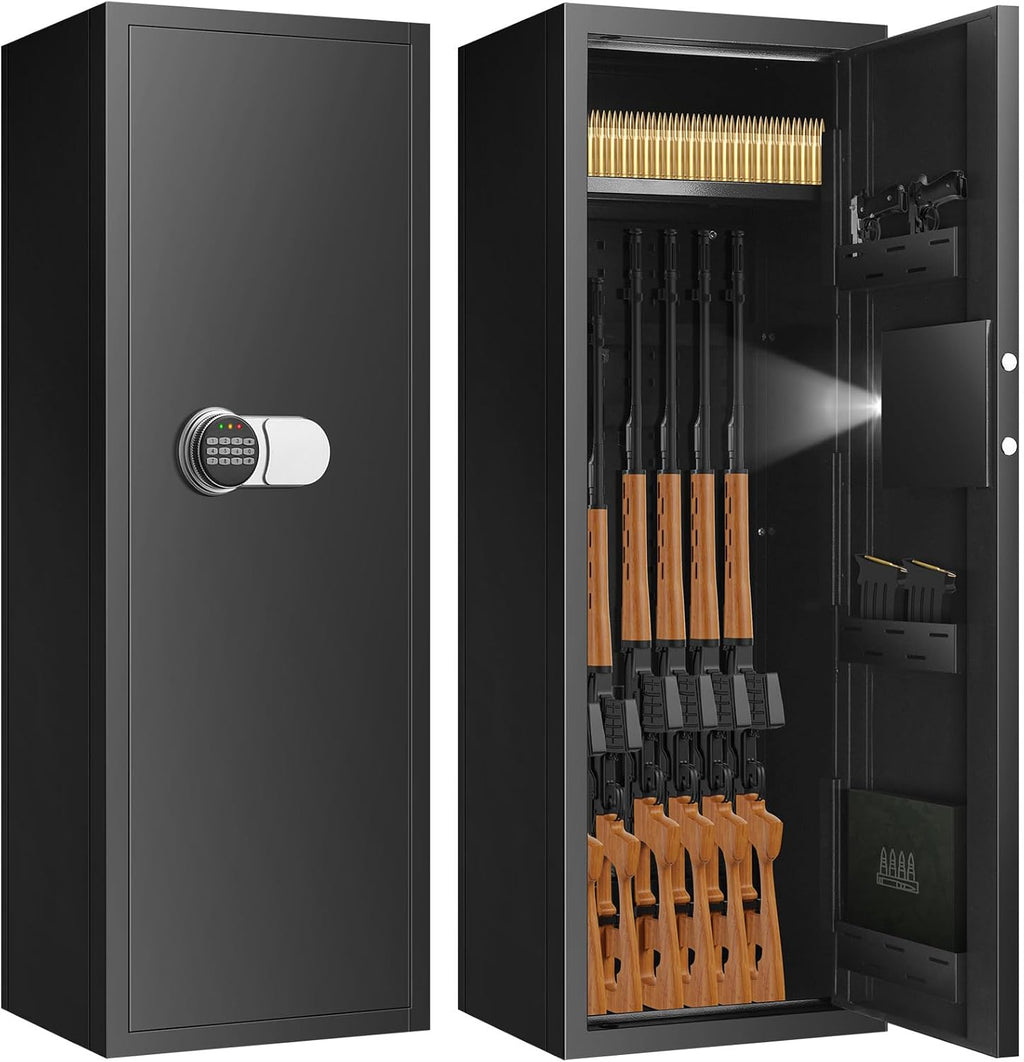 Black 7-8 Fireproof Gun Safe with Digital Keypad F9645