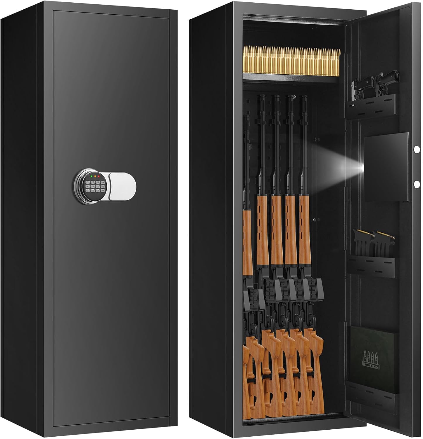 Black 7-8 Fireproof Gun Safe with Digital Keypad F9645