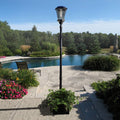 Black Solar Lamp Post with Planter Y374