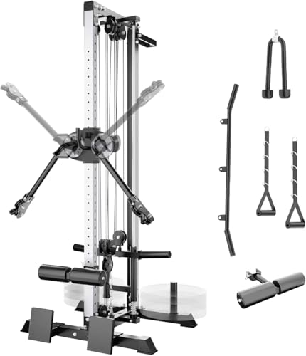 Cable Machine with Leg Holder, LAT Bar, Foot Board Accessories Y363880