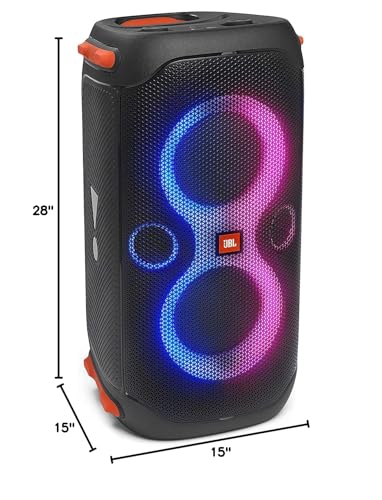 Portable Party Speaker with Built-in Lights - Black L40610