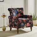 Black Floral Accent Armchair L75124
