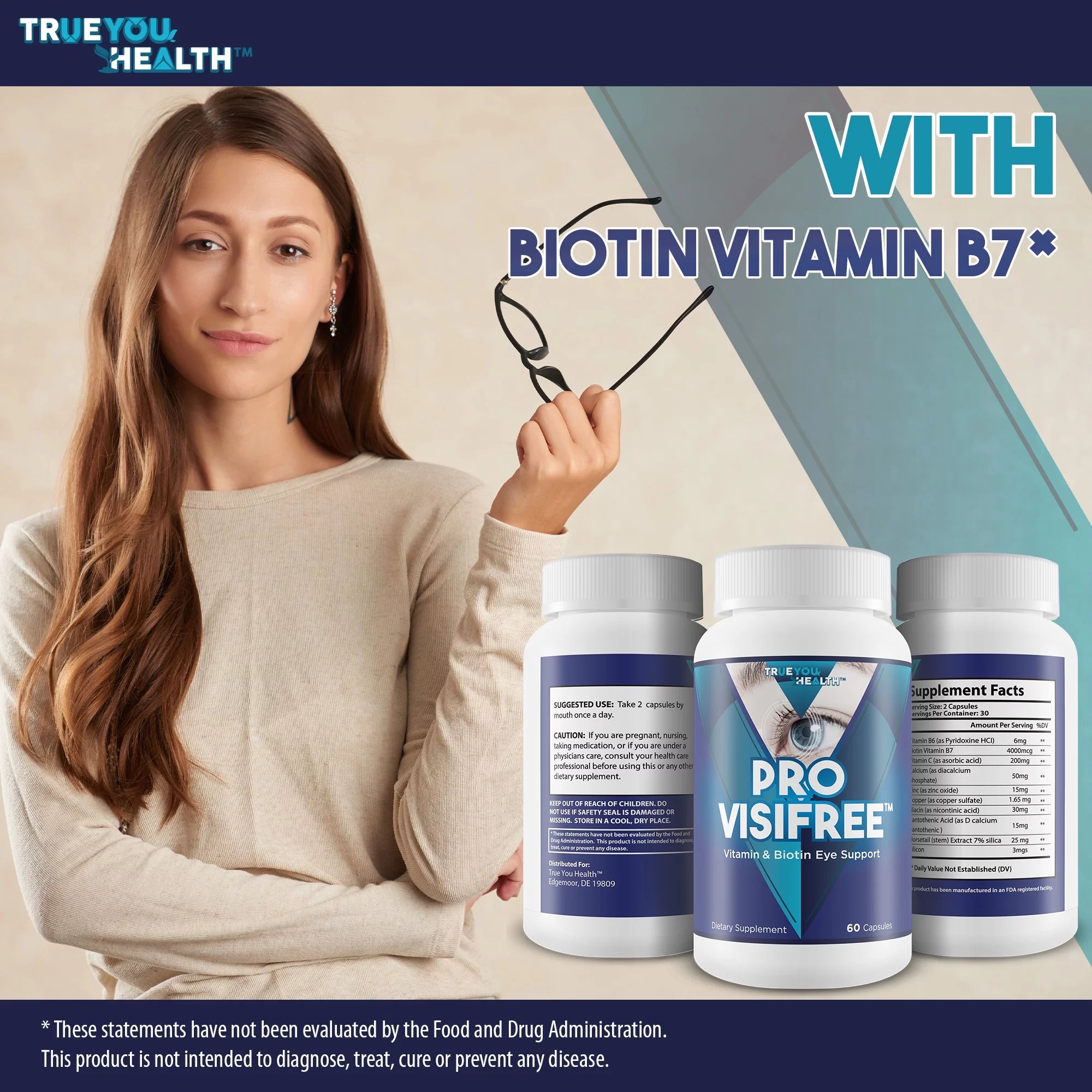 Vitamin & Biotin Eye Support with Minerals & Vitamins W5426