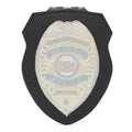 Leather Police Badge Belt Clip Holder with Stainless Steel Chain and Concealed Photo Pocket P5702