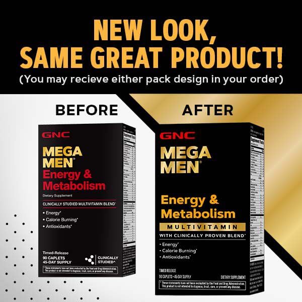 Mega Men Multivitamin Caplets, 90 count U9218