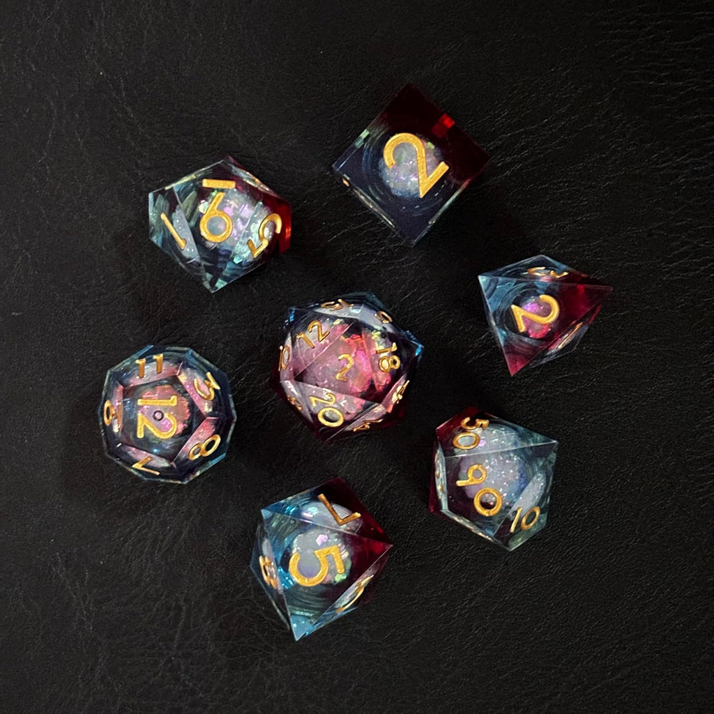 7 PCS Floating Liquid Cores Polyhedral Dice Set V7886