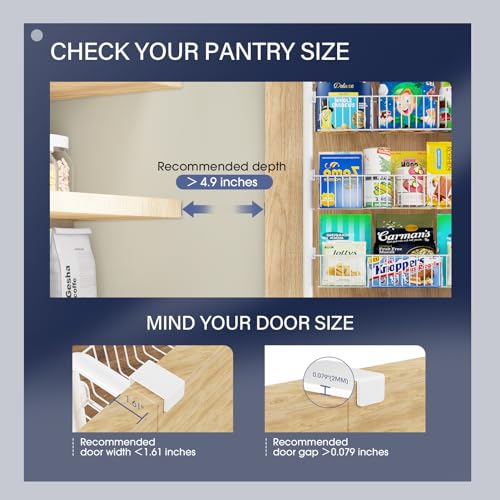 Black 6-Tier Metal Over The Door Pantry Organizer L14976