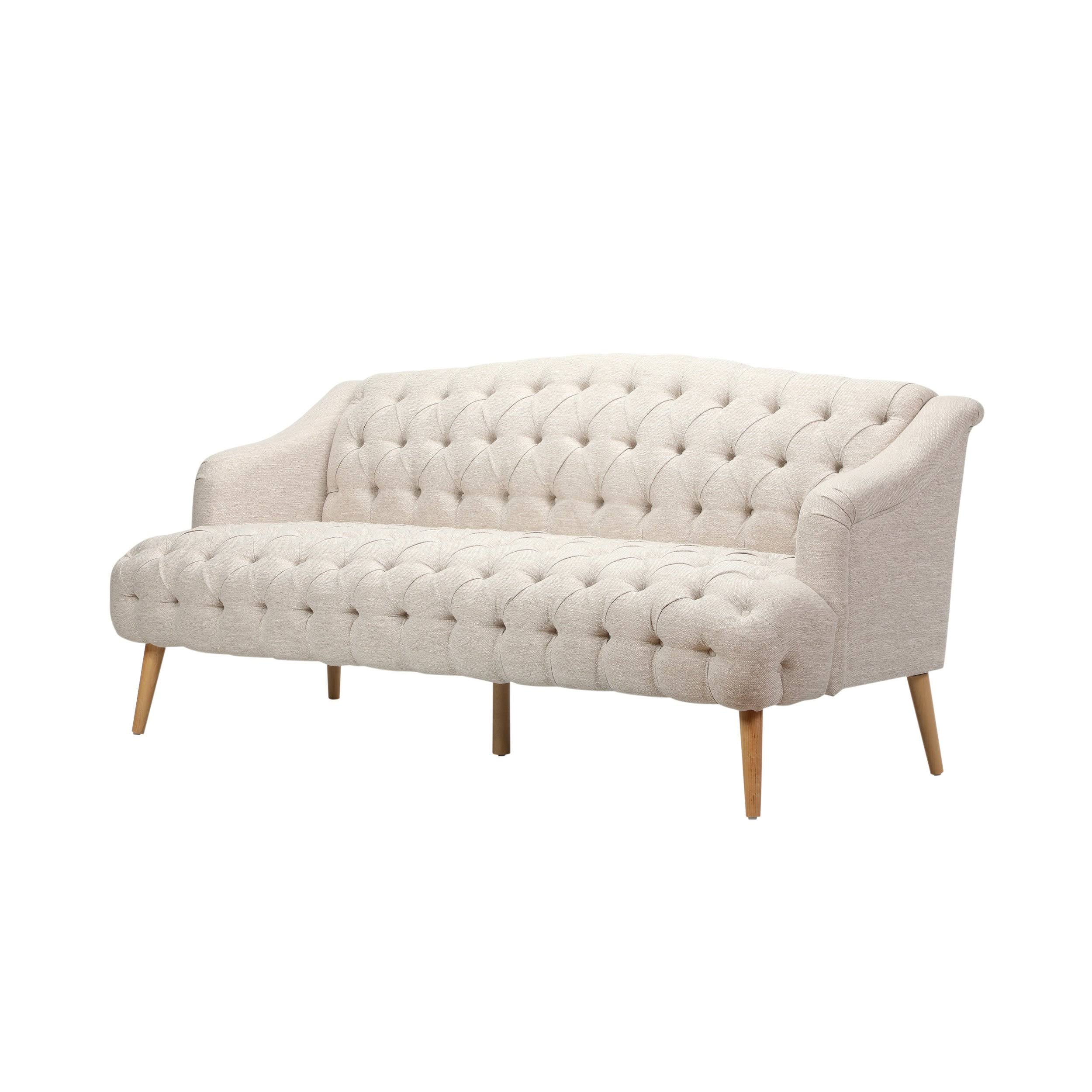 Light Blue Fabric 3 Seater Sofa O111427