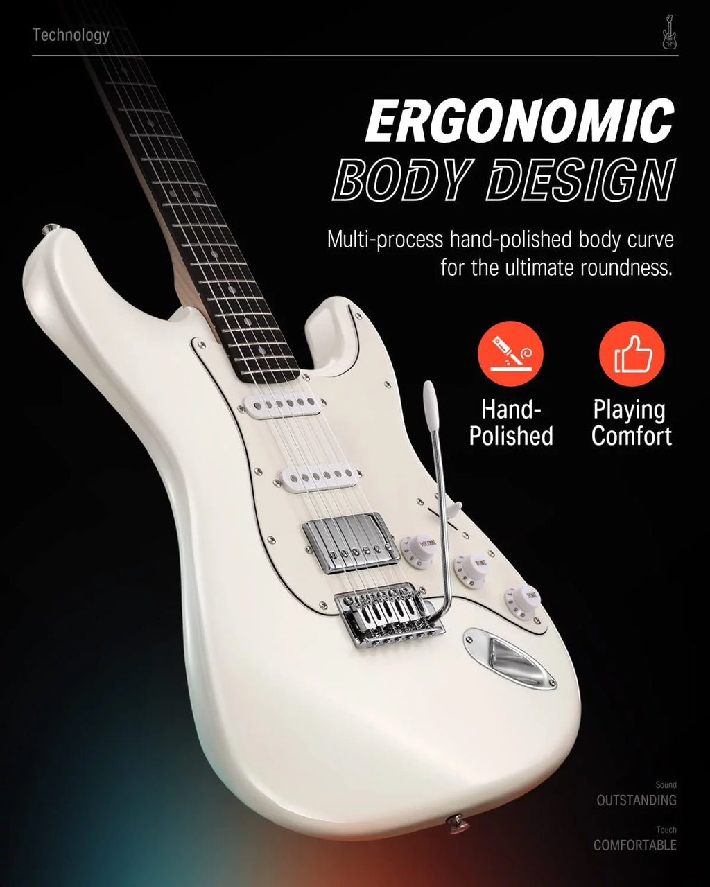 White 39" Electric Guitar Z486423