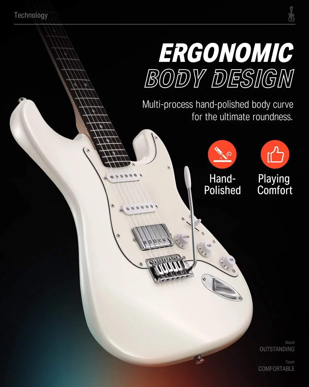 White 39" Electric Guitar Z486423