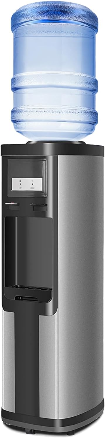Black Stainless Steel Top Loading Water Cooler Dispenser for 3 & 5 Gallon Bottles N807050