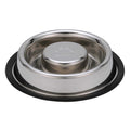 Stainless Steel Slow Feed Bowl Non-Tip Non-Skid W513896