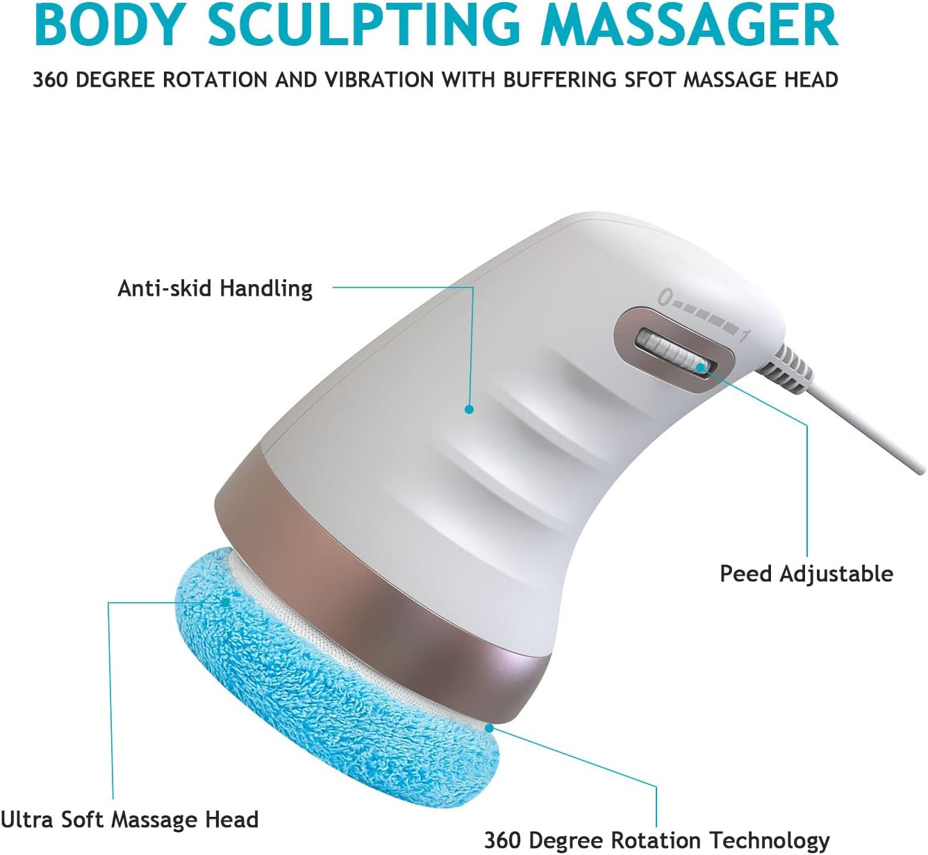 Electric Deep Tissue Cellulite Remover Massager (White) Q772