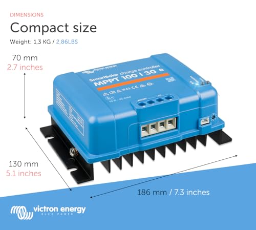 SmartSolar MPPT Solar Charge Controller, 100V 50 amp 12/24-Volt S1376