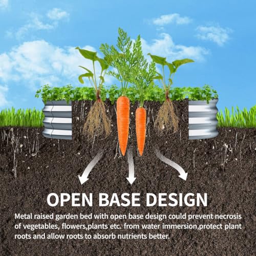 Galvanized Oval Metal Raised Garden Bed, 4x2x1ft L4942