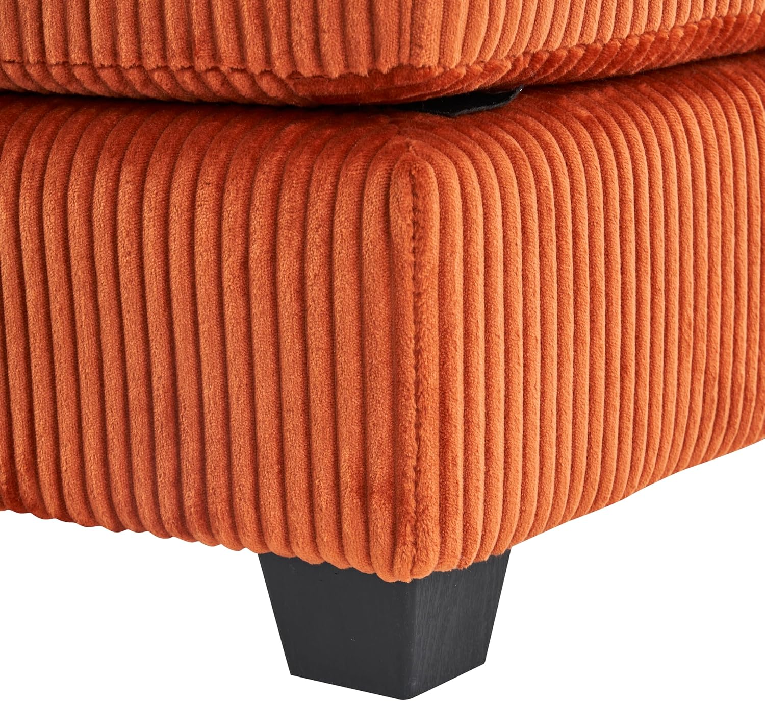 Oversized Corduroy Chaise Lounge with Ottoman P45465