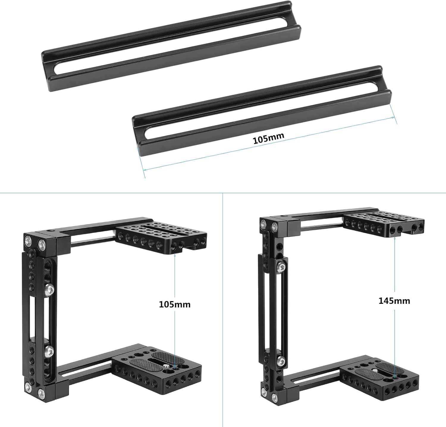 Universal Adjustable Camera Cage with Left Handle Grip T2216