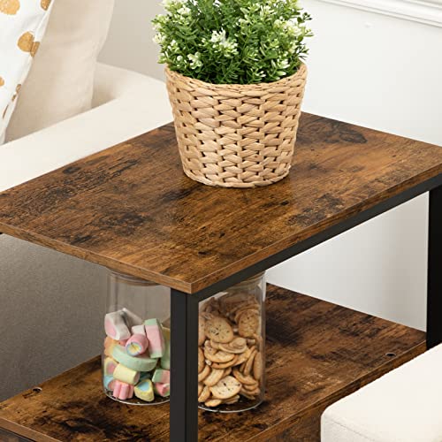 Greige and Black Narrow End Table with Drawer and Shelf A17535