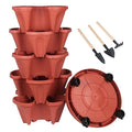 7 Tier Stackable Planters with Removable Wheels J6046