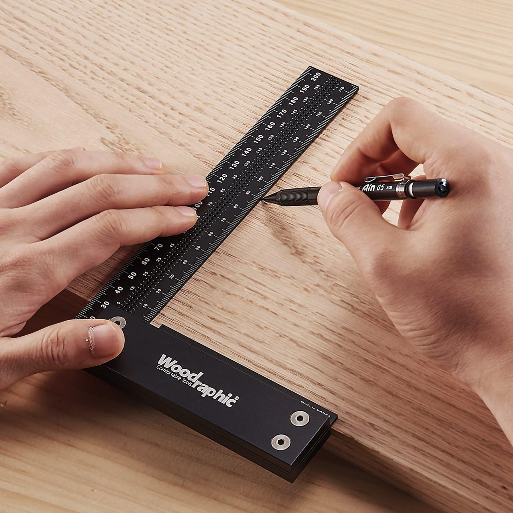 12-inch Aluminum Steel Precision Square Ruler D4787