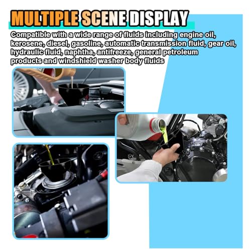 Wide Mouth Plastic Oil Funnel with Flexible Extension Nozzle and Mesh Screen Filter V6617