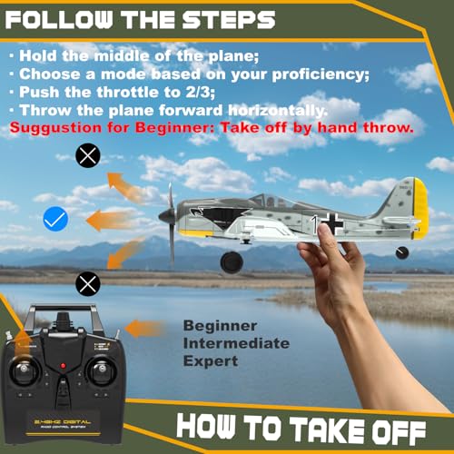 4-CH RC Airplane Ready to Fly P-40 Warhawk Remote Control Airplane L79549