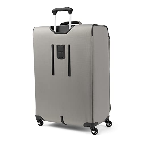 Slate Green Softside Expandable Carry on Luggage with 4 Spinner Wheels Y661