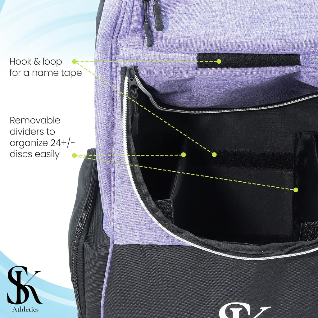 Disc Golf Backpack with Stand-Up Design and Pockets Q85690