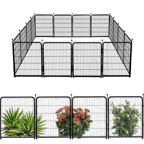 32 in H 8 Panels Metal Dog Fence Y42070