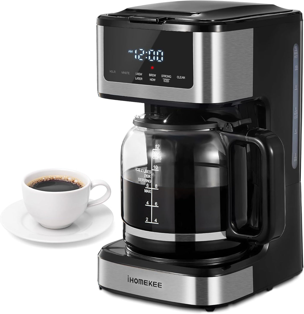 12 Cup Programmable Drip Coffee Maker with Iced Coffee Function B747403