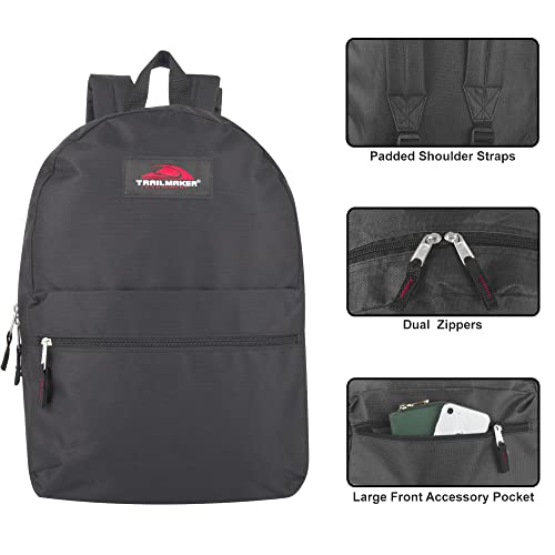 17 Inch Backpack with Adjustable Padded Shoulder Straps C717